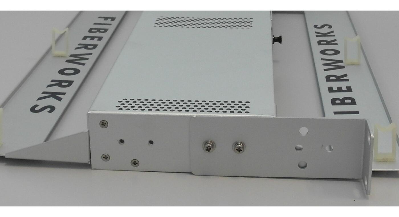 F-CHASSIS-1U2-19-R Fiberworks AS  Fiberworks 19&quot; 1U chassis w/rear access for two modules, with 3 blanking plates